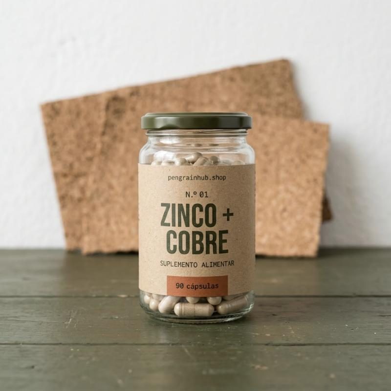 Fotografia do frasco Zinco + Cobre, 90 cápsulas