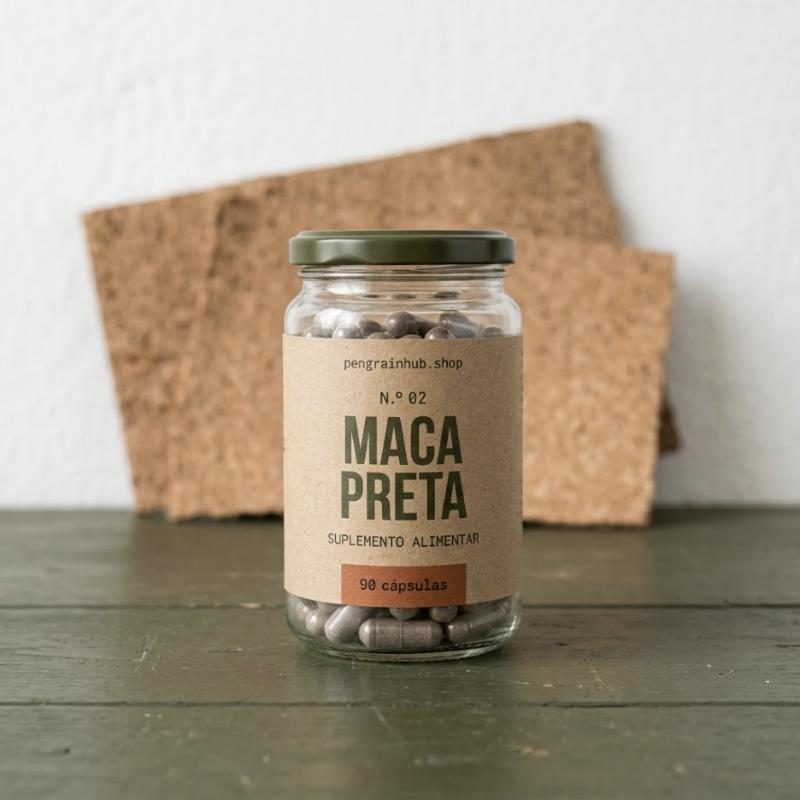 Fotografia do frasco Maca Preta, 90 cápsulas